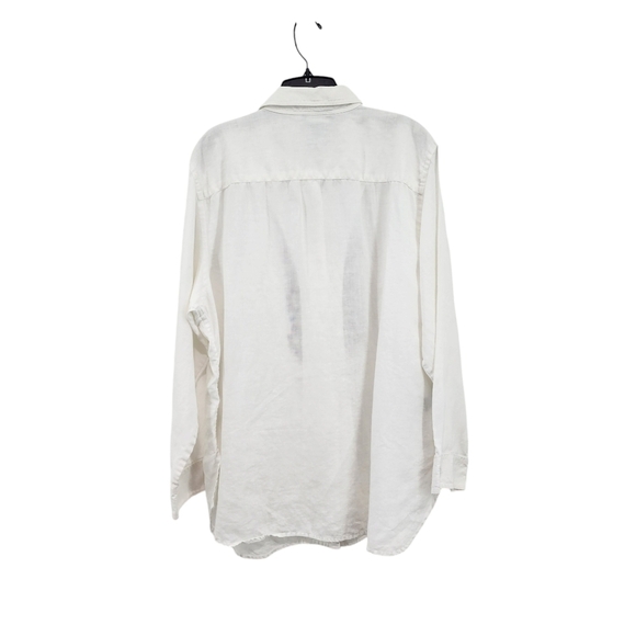 Lauren Ralph Lauren Women's 100% Linen Embroidered Button Front Shirt - XL - Picture 6 of 6